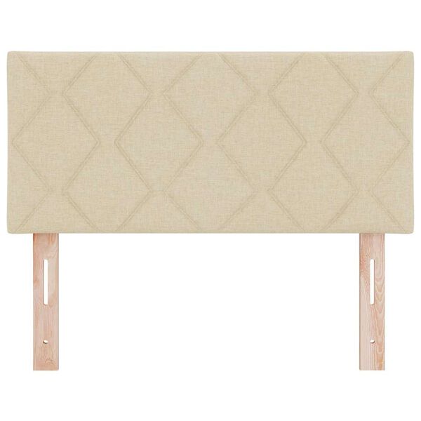 vidaXL Tăblie cap cu headboard Crem 90 cm Piele artificială