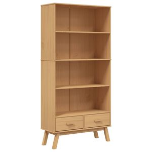 vidaXL Bibliotecă cu 4 niveluri &bdquo;OLDEN&rdquo;, maro, lemn masiv de pin