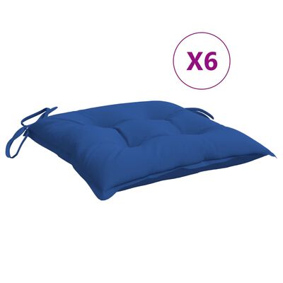vidaXL Perne de scaun, 6 buc., albastru, 40x40x7 cm, textil oxford