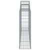 vidaXL Coșuri gabion arcuite 7 buc, 300x30x100/120 cm fier galvanizat