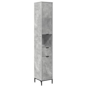 vidaXL Dulap de Baie cu sertar cu ușă Gri din beton 31,5 x 33 x 190 cm