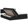 vidaXL Pat cu storage cu headboard 2 buc. Negru Piele artificială