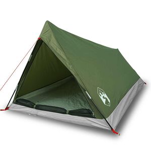 vidaXL Cort de camping pentru 2 persoane, verde măsliniu, impermeabil