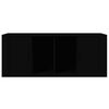 vidaXL Comodă TV, negru, 100x35x40 cm, lemn prelucrat