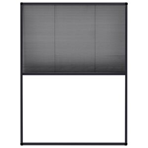 vidaXL Plasă insecte plisse de ferestre, antracit, 60x80 cm, aluminiu