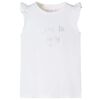 vidaXL Tricou pentru copii cu m&acirc;neci cu volane, lila, 128