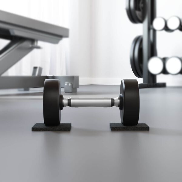 vidaXL Pat din granulate de cauciuc Negru 6 x 9 x 0,8 cm Cauciuc