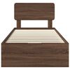 vidaXL Cadru de pat cu sertar Stejar maro 75 x 190 cm Lemn prelucrat