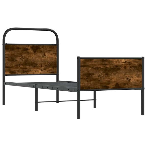 vidaXL Cadru de pat fără saltea 80x200 cm Lemn prelucrat stejar Sonoma