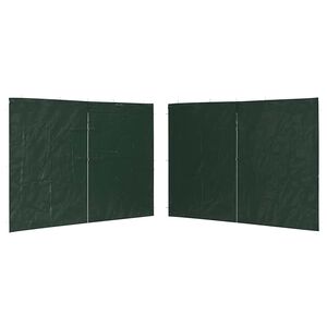 vidaXL Perete lateral cort petrecere, 2 buc., verde, PE, cu fermoar