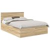 vidaXL Cadru de pat Stejar Sonoma 150 x 200 cm Lemn prelucrat