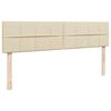 vidaXL Cadru de pat otoman cu saltele crem 160x200cm stofa