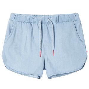vidaXL Pantaloni scurți pentru copii, albastru denim pal, 92