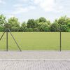 vidaXL St&acirc;lp de gard. Gri 10 x 0,8 m (plasă de 25 mm) Oțel și PVC