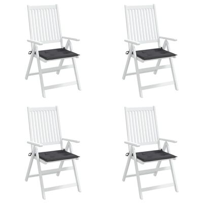 vidaXL Perne scaun de grădină, 4 buc., antracit, 40x40x3 cm