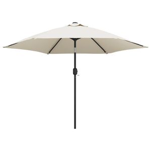 vidaXL Umbrelă de soare, alb nisipiu, 3 m, st&acirc;lp din oțel
