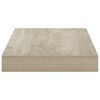 vidaXL Rafturi de perete suspendate, 4 buc., stejar, 40x23x3,8 cm, MDF