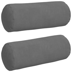 vidaXL Perne Bolster 2 pcs Gri închis Ø 15 x 40 cm