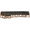 vidaXL Set de canapele de exterior 7 buc. Natural și Antracit