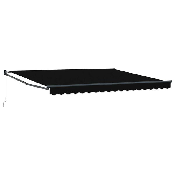 vidaXL Cortina Retractabilă Negru 400 × 300 cm Poliester