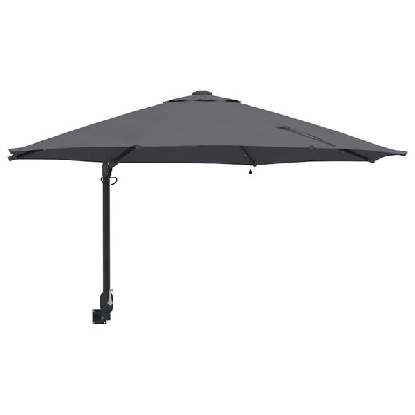 vidaXL Parasol de Grădină Manual Antracit 248 x 248 x 148 cm