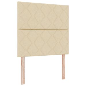 vidaXL Tăblie cap Crem 100 cm țesătură
