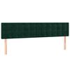 vidaXL Pat box spring cu saltea, verde &icirc;nchis, 200x200 cm, catifea