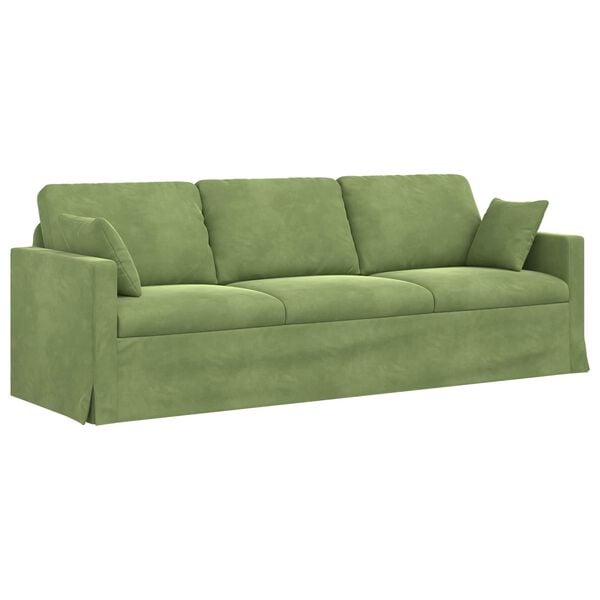 vidaXL Canapea Verde deschis 228 x 78 x 80 cm Catifea