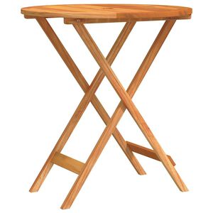 vidaXL Masă de grădină pliabilă, &Oslash;60x75 cm, lemn masiv eucalipt