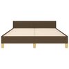 vidaXL Cadru de pat fără saltea, maro &icirc;nchis, 140x200 cm, textil