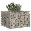 vidaXL Pat ridicat din gabion Argintiu 60 x 60 x 40 cm Oțel Galvanizat
