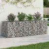 vidaXL Pat ridicat din gabion Argintiu 180 x 60 x 55 cm
