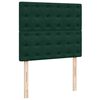 vidaXL Pat box spring cu saltea, verde &icirc;nchis, 120x200 cm, catifea