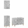 vidaXL Set de cabinet pentru baie cu 3 piese ALKMAAR Gri Beton