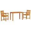 vidaXL Set de masă pentru grădină 3 pcs Maro Lemn Solid de Acacia