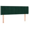 vidaXL Tăblie de pat cu aripioare verde &icirc;nchis 147x16x78/88 cm catifea