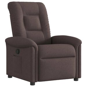vidaXL Fotoliu rabatabil, maro &icirc;nchis, material textil