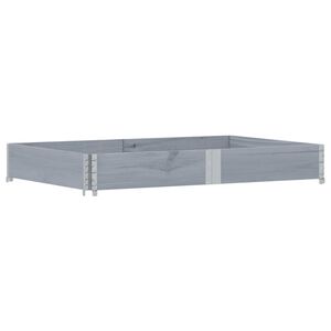 vidaXL Jardinieră de grădină, gri, 150x100 cm, lemn masiv pin