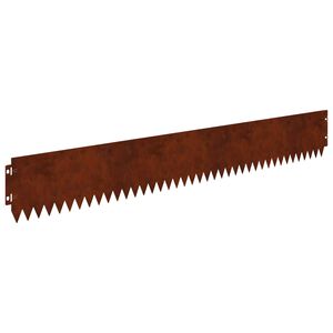 vidaXL Margine pentru gazon 20 pcs 103 x 15 cm Oțel Ruginit