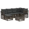vidaXL Set de canapele pentru grădină 7 pcs Gri poliratan