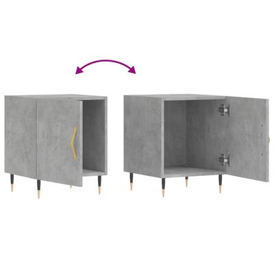 vidaXL Noptieră, gri beton, 40x40x50 cm, lemn compozit