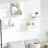 vidaXL Rafturi de perete, 4 buc., alb extralucios, 40x23x3,8 cm, MDF