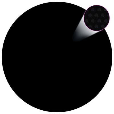 vidaXL Prelată piscină, negru, 455 cm, PE