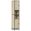 vidaXL Dulap baie stejar sonoma 35x37,5x188,5 cm lemn prelucrat/metal