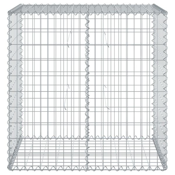 vidaXL Coș gabion cu capac, argintiu, 100x50x100 cm, fier galvanizat