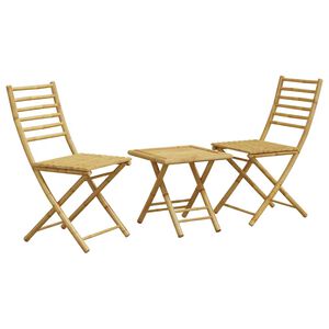 vidaXL Set mobilier bistro, 3 piese, bambus