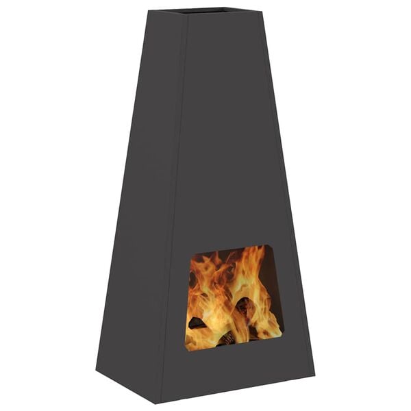 vidaXL Cuptor de foc Negru 50 x 35 x 100 cm Oțel