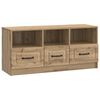 vidaXL Cabinet TV Stejar Artizanal 102 x 34,5 x 47 cm Lemn prelucrat