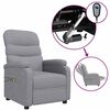 vidaXL Fotoliu de masaj electric rabatabil, gri deschis, textil