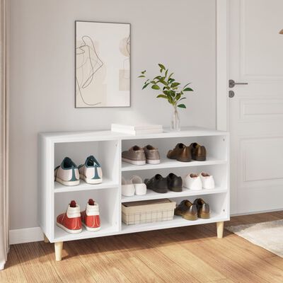 vidaXL Pantofar, alb, 102x36x60 cm, lemn compozit